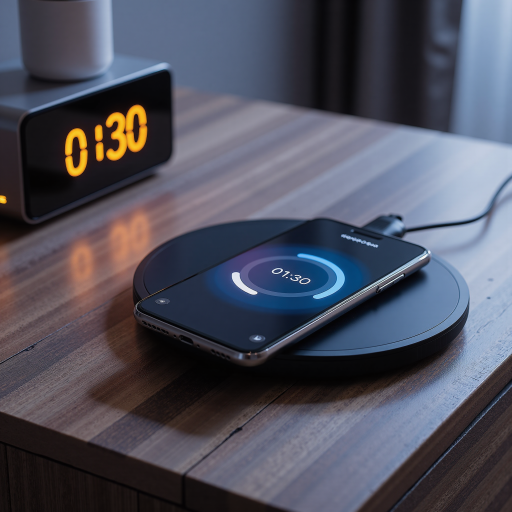Wireless charging pad for smartphones, fast charging technology, compact size